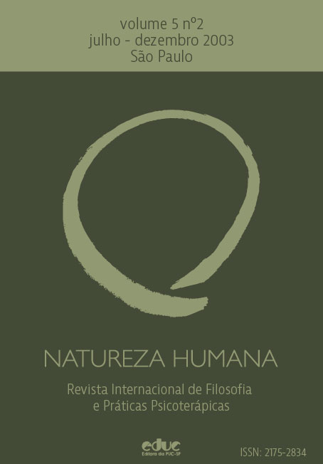 					Visualizar v. 5 n. 2 (2003): Natureza Humana
				