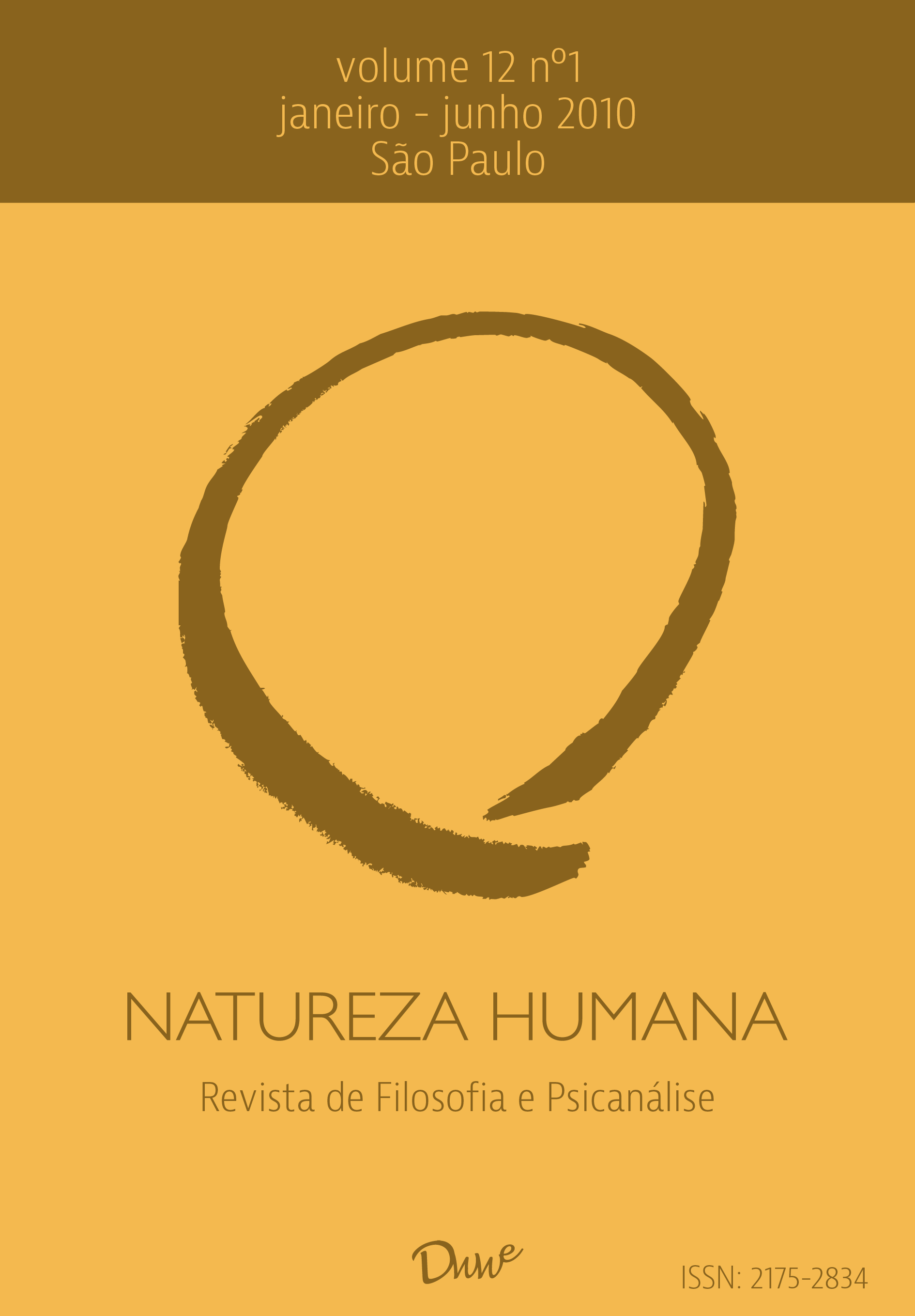 					Visualizar v. 12 n. 1 (2010): Natureza Humana
				
